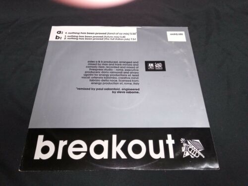 VINYL RECORD - Paul Oakenfold BREAKOUT Nothing has been proved PROMO COPY (6957