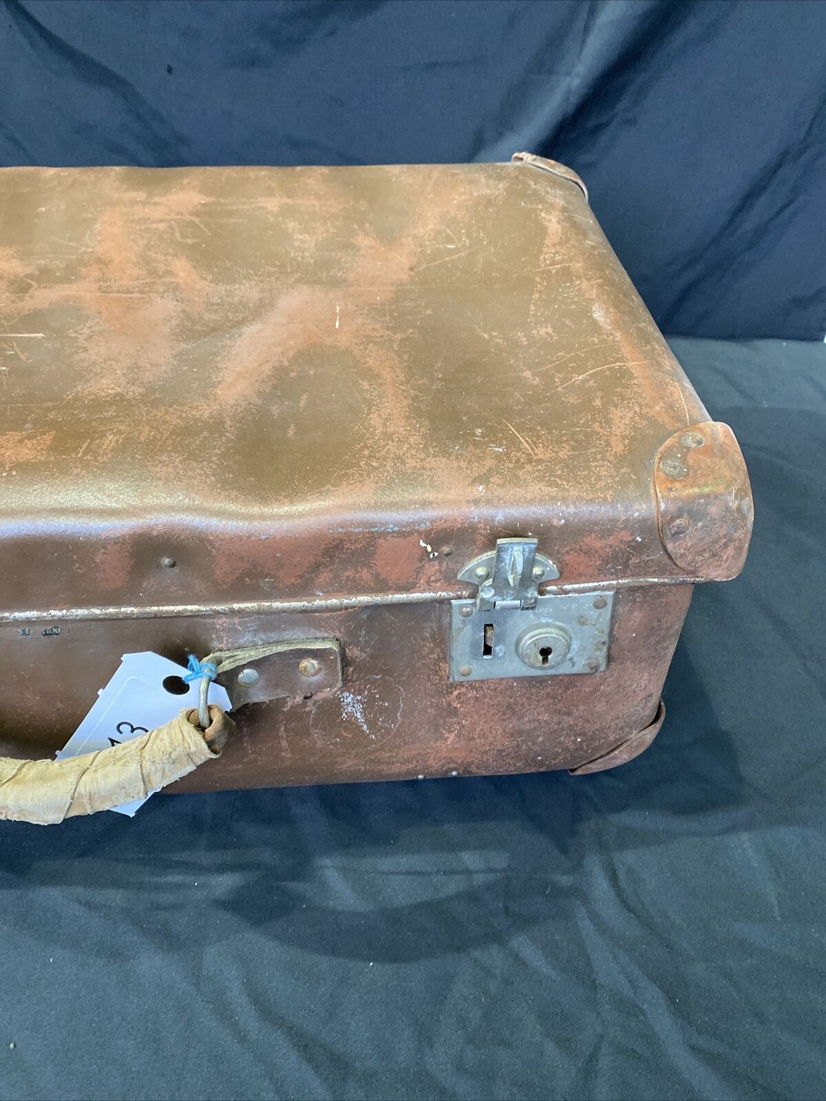 Vintage Antler Gents Travel luggage suitcase Woodbine Bremen Ship - (8413)