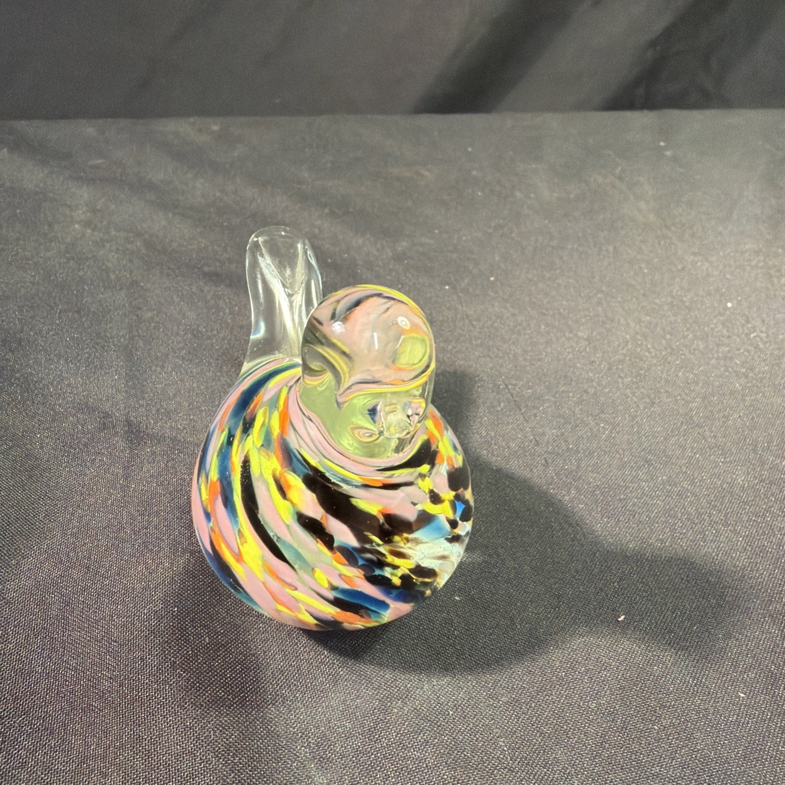 Murano Bird Paperweight  9cm coloured glass Vintage - (2080)