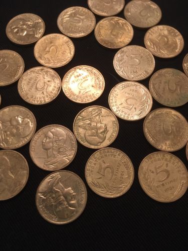 France 5 Centimes Coins Marianne - 24 x 1980's + 1 x 90's - (2754)