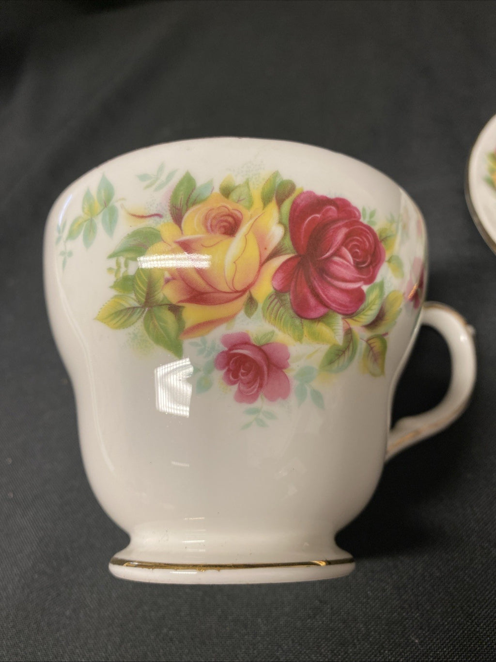 Vintage Duchess Fine China Roses "Mother" Cup and Saucer - (1594)
