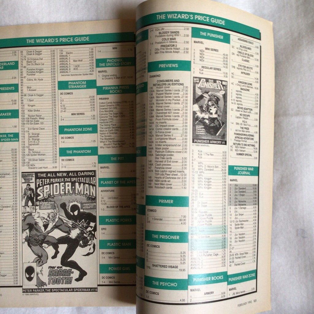 WIZARD Comic Collectors book and price guide No 6 February 1992 - (8898)