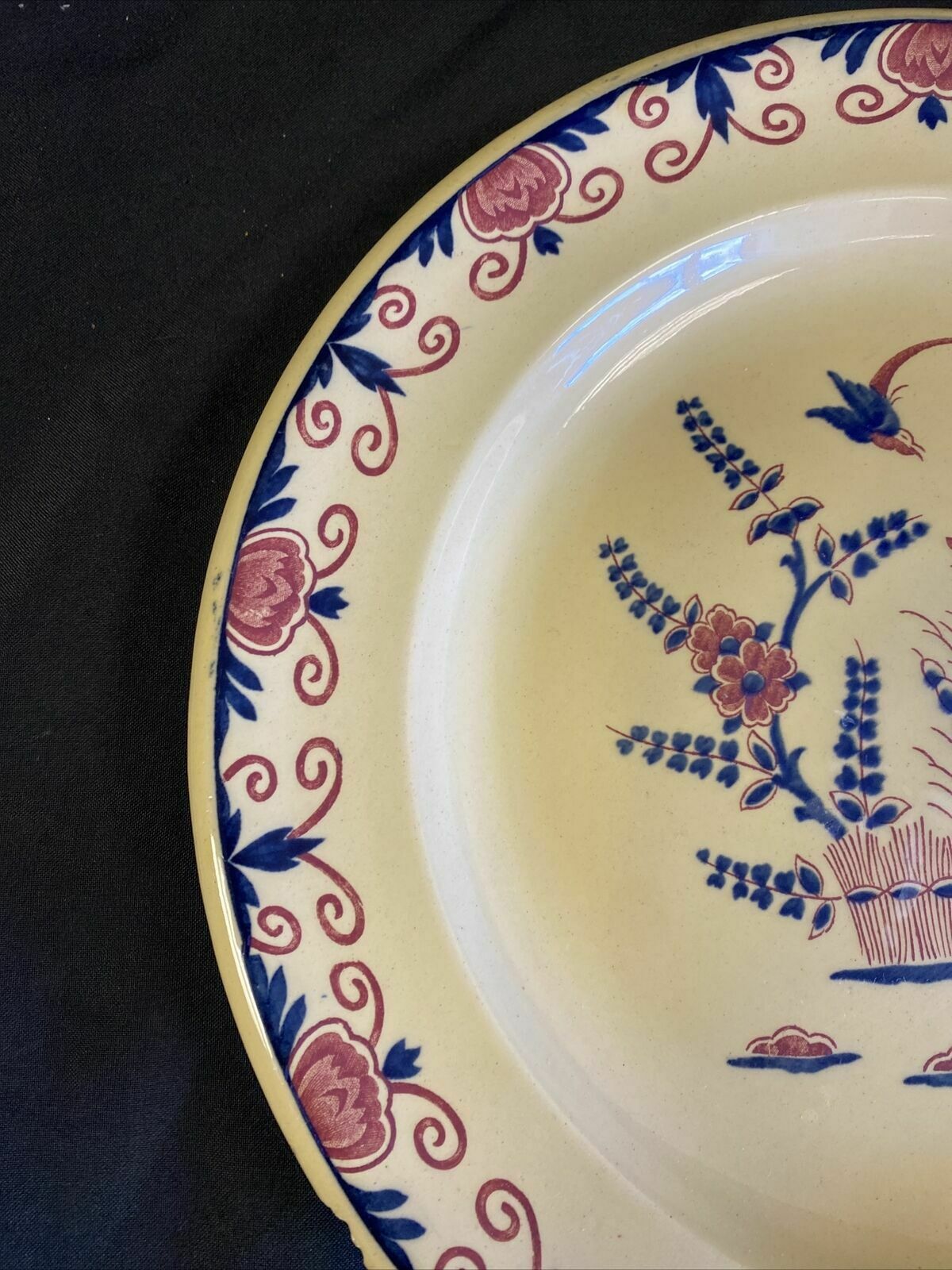 Wedgwood Van Hoorne Stoneware 32cm Plate dated 1899 two chips on back edge (7655