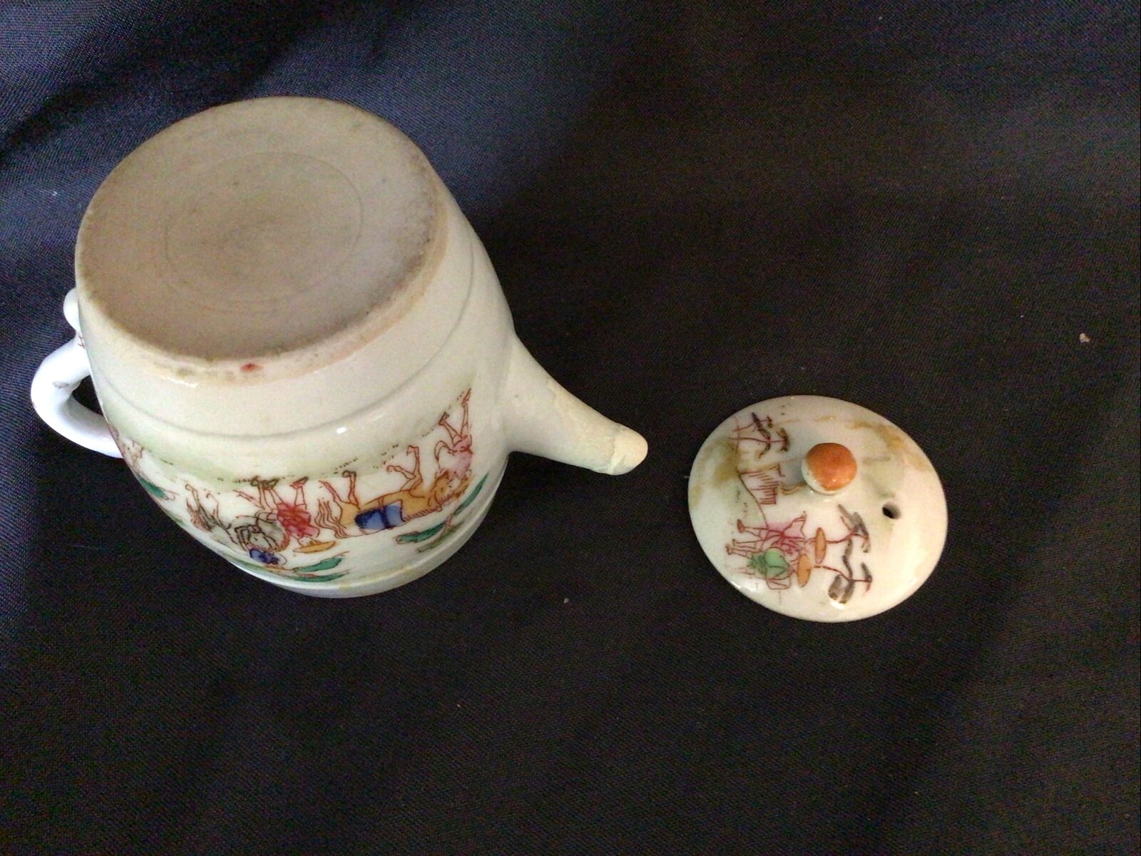 Teapot Collectors Small Ceramic Vintage 7cm Japanese Style - (8371)