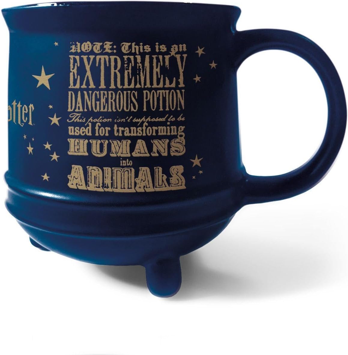 MUG Ceramic Boxed Harry Potter Cauldron Shaped Extremely Dangerous Potions (BLUE MUG)