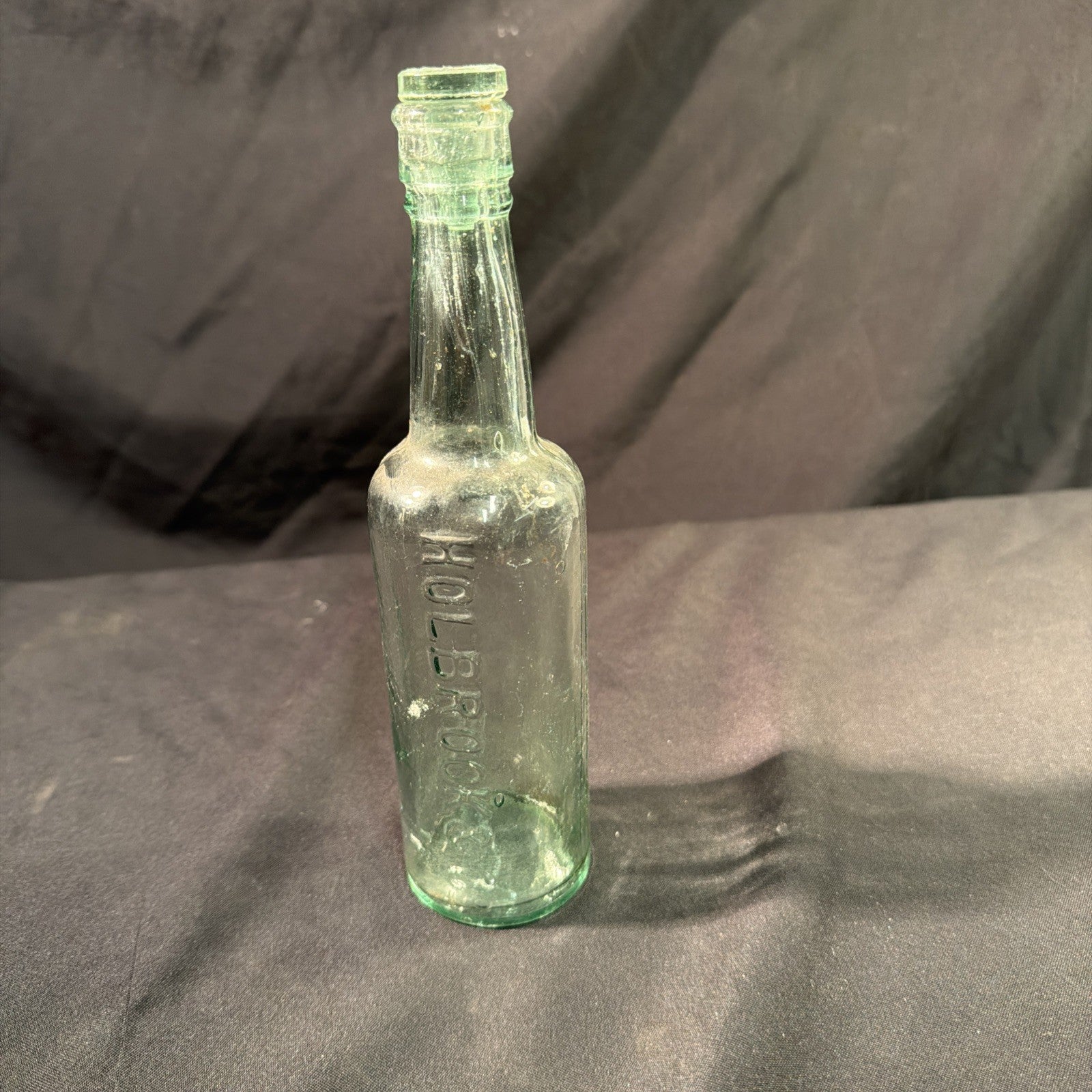 Antique Glass Bottle Holbrook & Co & Stopper 1880's 23cm tall - (2010)