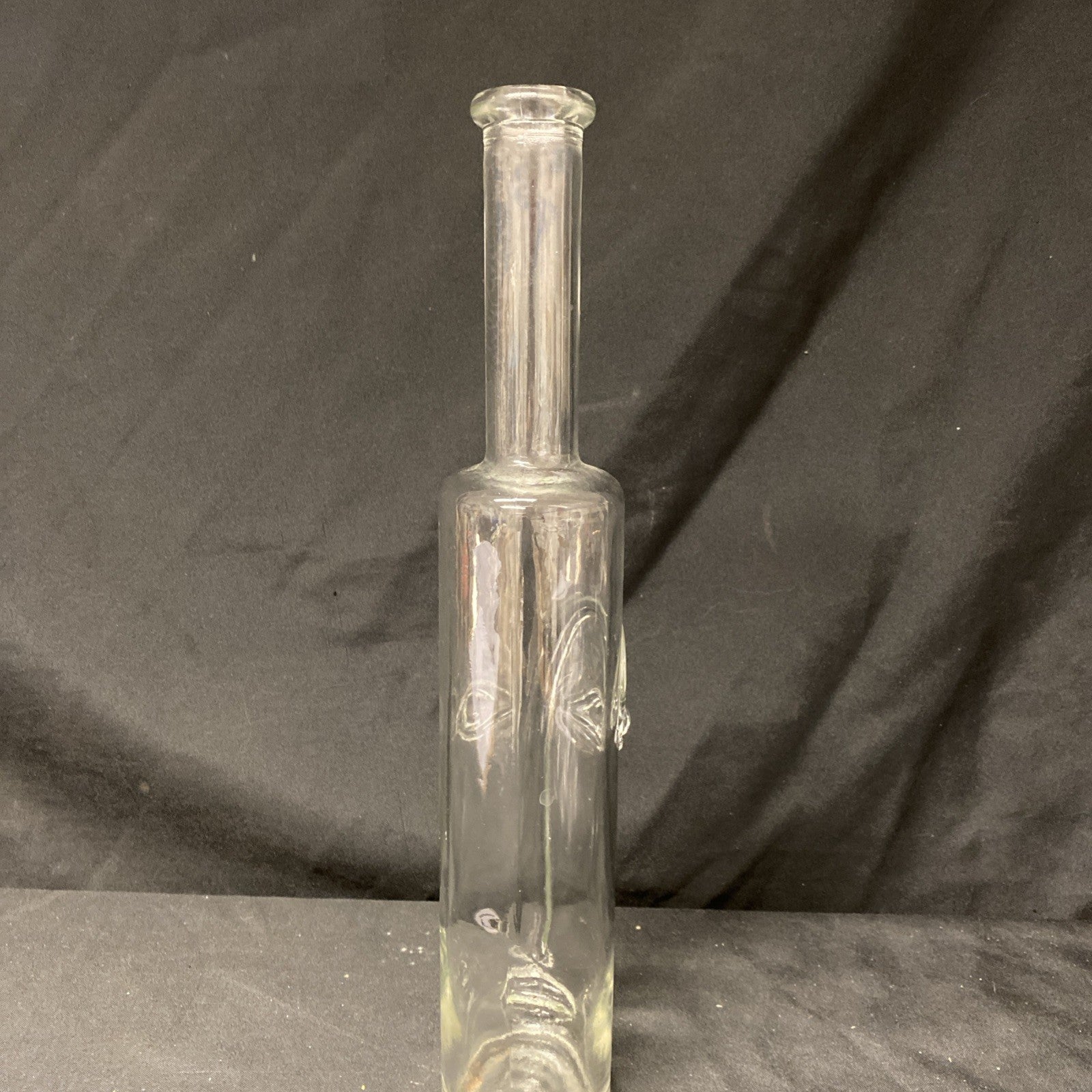Italian Depose Klefla Glass Face Bottle tall 35cm rare - (1643)