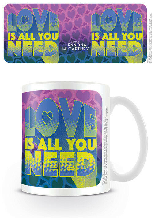 MUG Boxed Ceramic - MUSIC - Lyrics by Lennon & McCartney (Love is all you need)