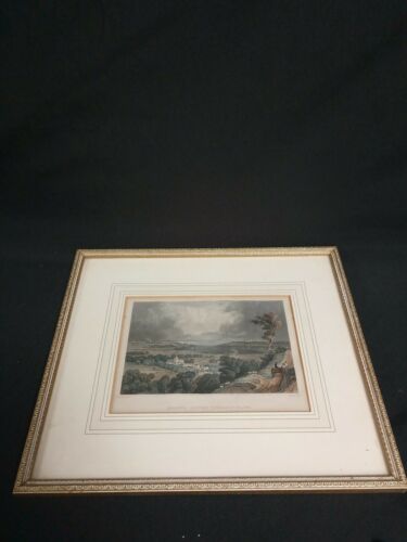 T.Barber Aft. W.Bartlett 1834 Engraving Brading looking towards St. Helens (7013