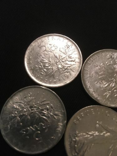 France 5 Francs Coins All 1970's x 6 - (2800)