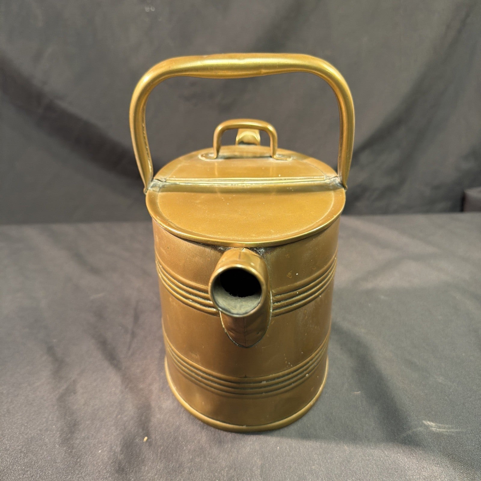 Antique Victorian 1900's Joseph Sankey & Sons Solid Brass Watering Can - (2032)