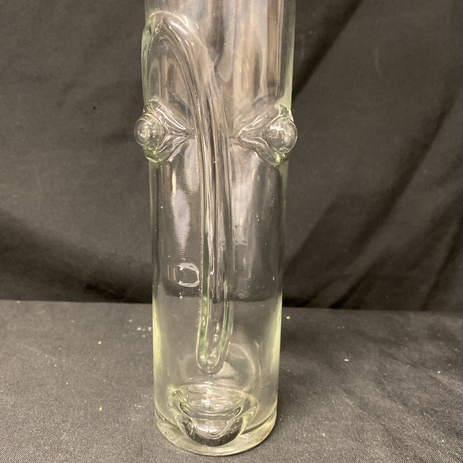 Italian Depose Klefla Glass Face Bottle tall 35cm rare - (1643)