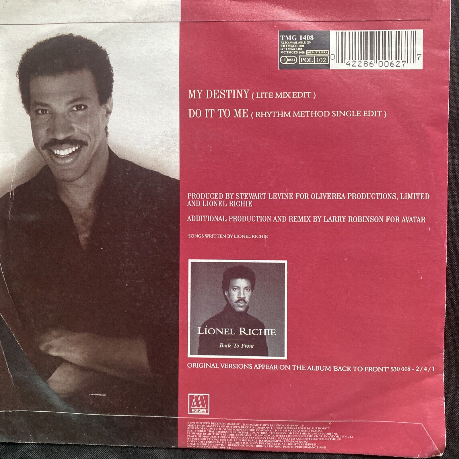 Vinyl Records 7" Singles 5 x 1980's Lionel Richie, Linx, Elbow Bones - 9437