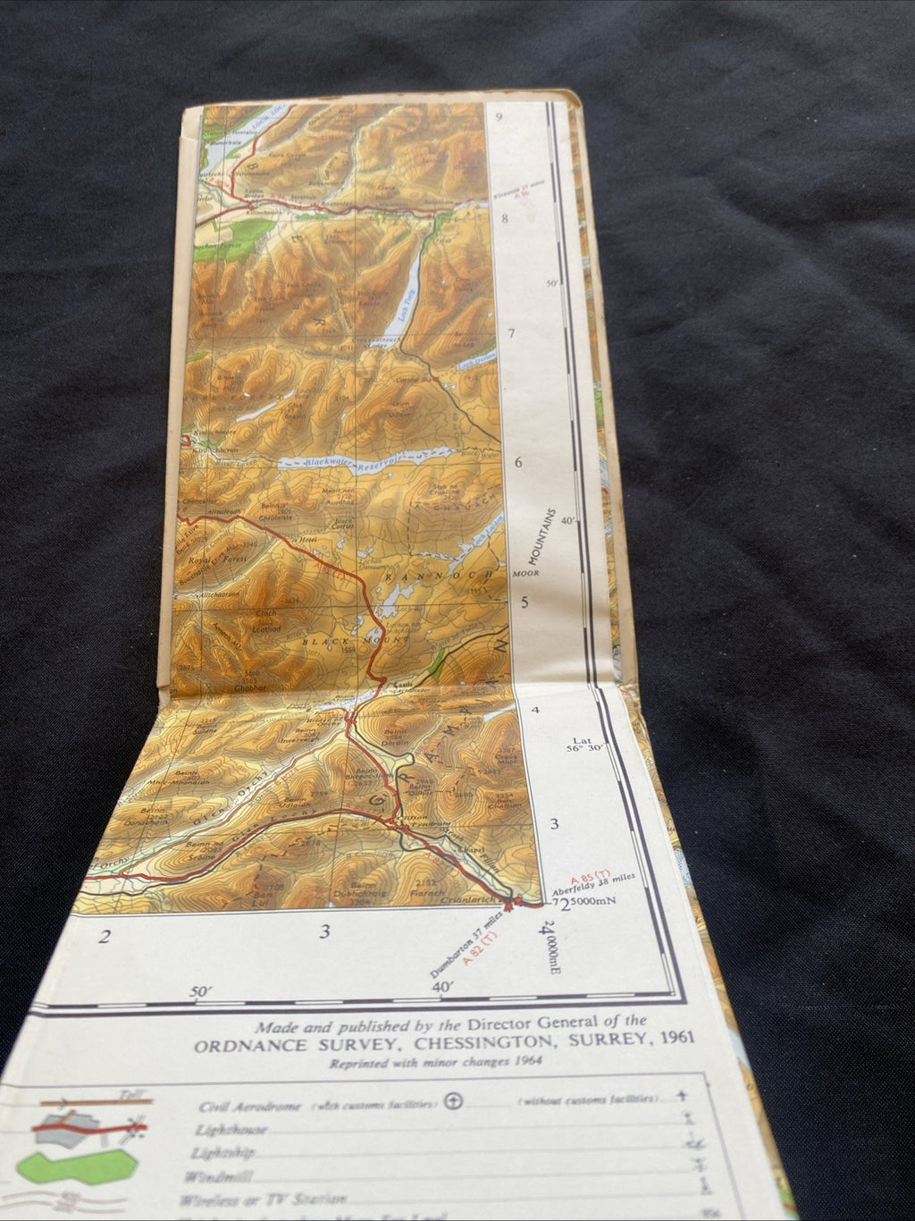 Western Highlands Ordnance Survey Quarter Inch Map Published 1961 #4 (1289)