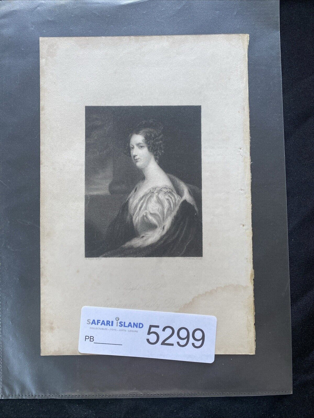 Victorian Regency London Engraving Georgianna Lady Doverd 1841 - (5299)
