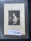 Victorian Regency London Engraving Georgianna Lady Doverd 1841 - (5299)