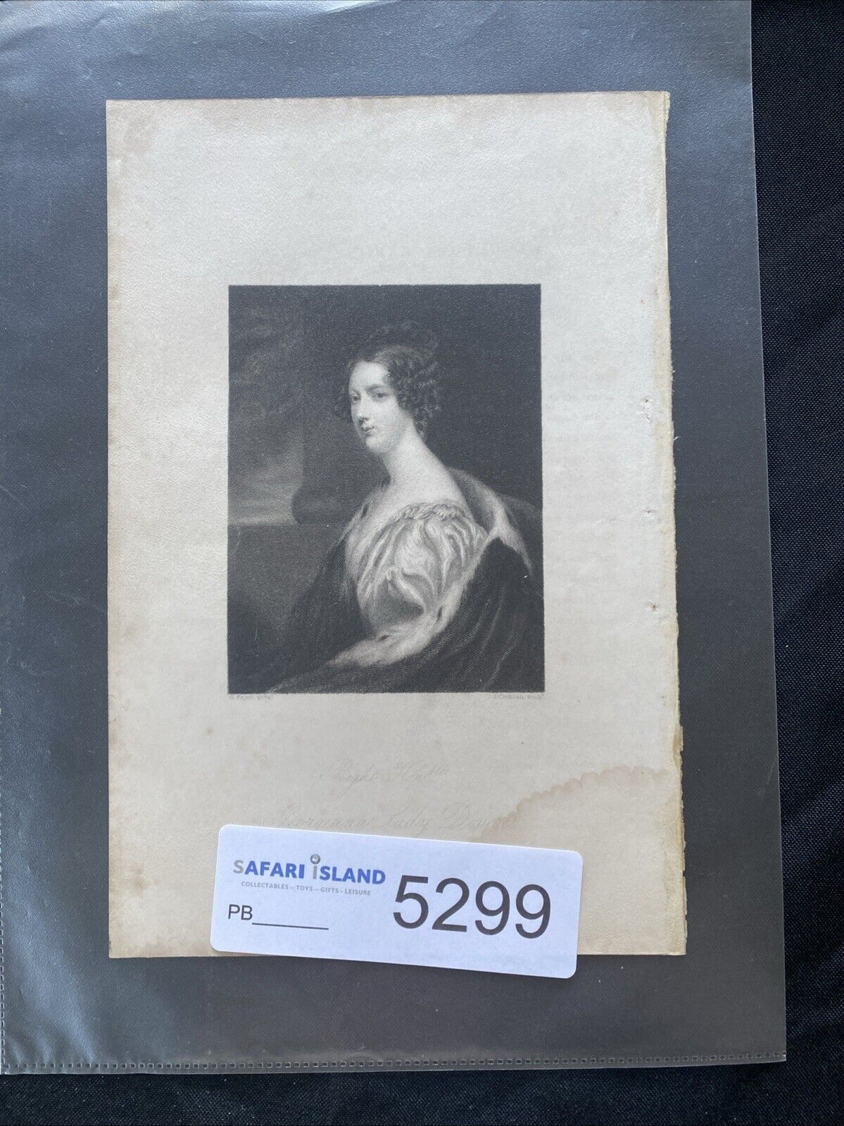 Victorian Regency London Engraving Georgianna Lady Doverd 1841 - (5299)
