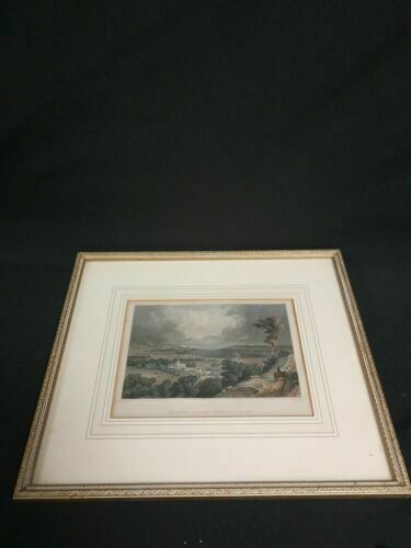 T.Barber Aft. W.Bartlett 1834 Engraving Brading looking towards St. Helens (7013