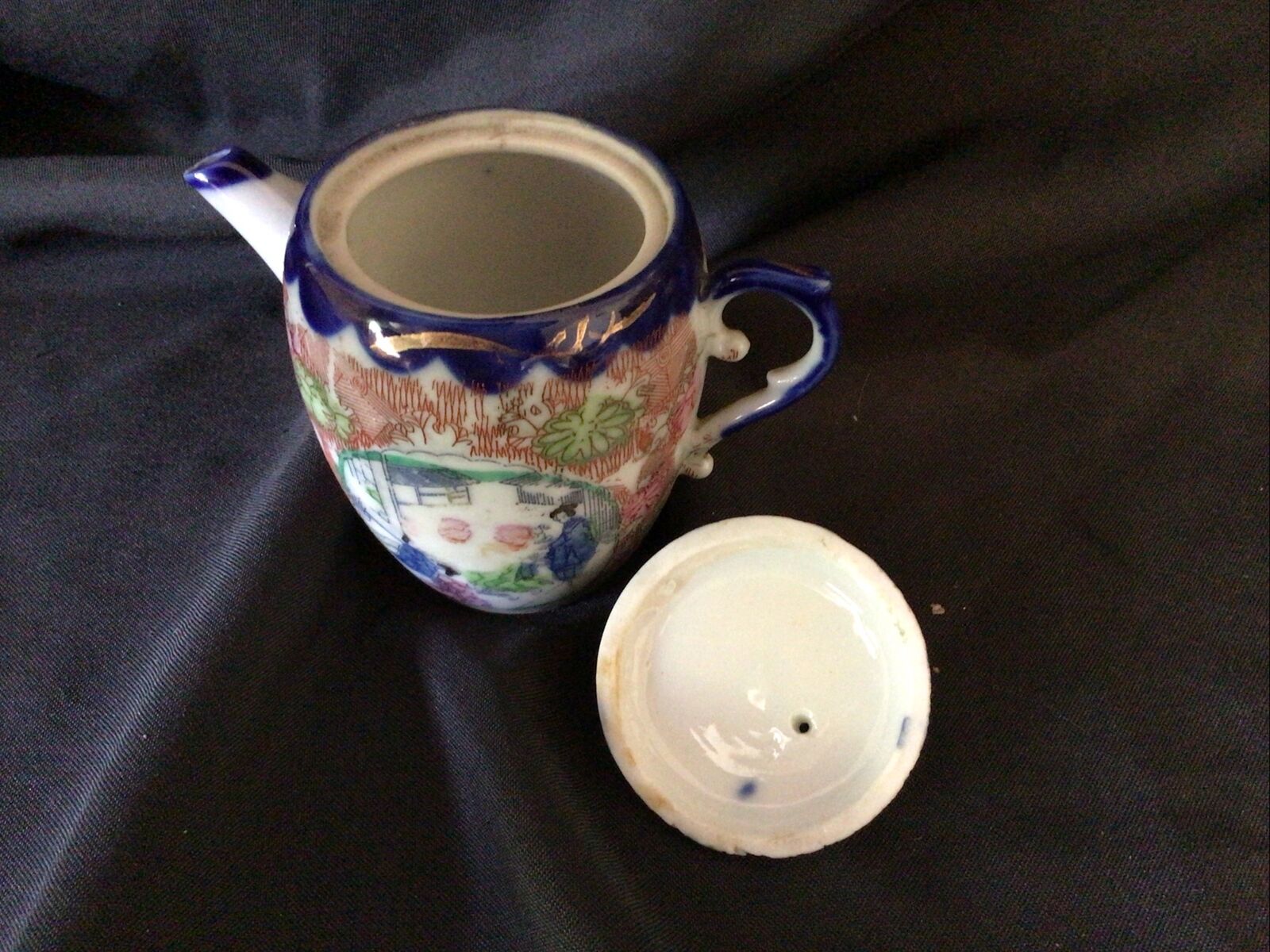 Teapot Collectors Small Ceramic Vintage 7cm Japanese Style - (8377)