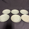 Wood's Ware Beryl Utility Green 1940's Ceramic Tea Saucer x 6 - (1919) 