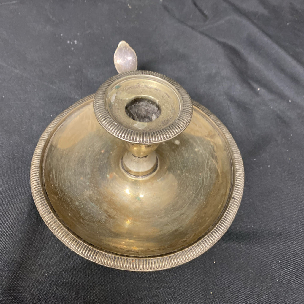 Victorian late 1800's Candle Holder Atkin Brothers HA EA FA Silver Plate - (1710)