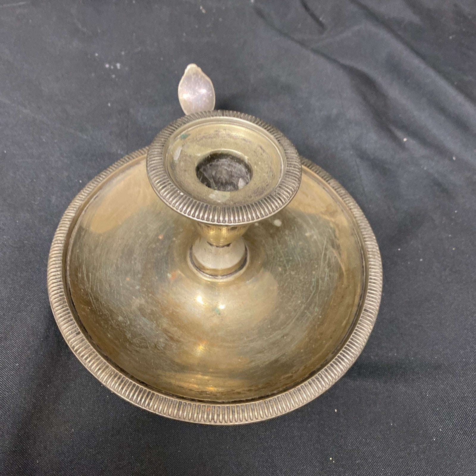 Victorian late 1800's Candle Holder Atkin Brothers HA EA FA Silver Plate - (1710)