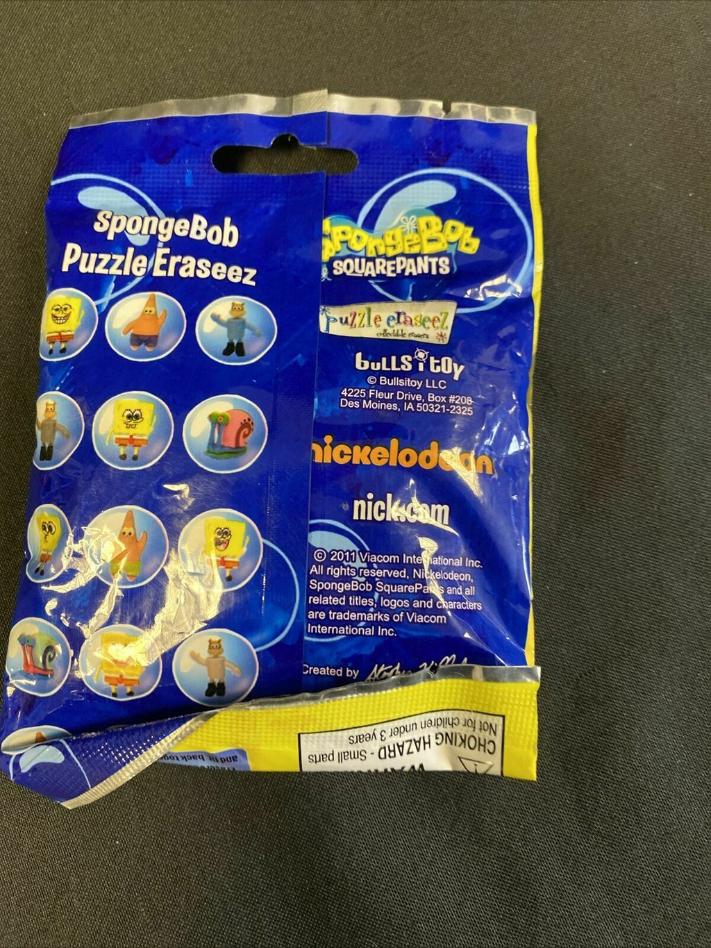 SpongeBob Squarepants Puzzle ErasersEraseez 2 per unopened pack - (7274)