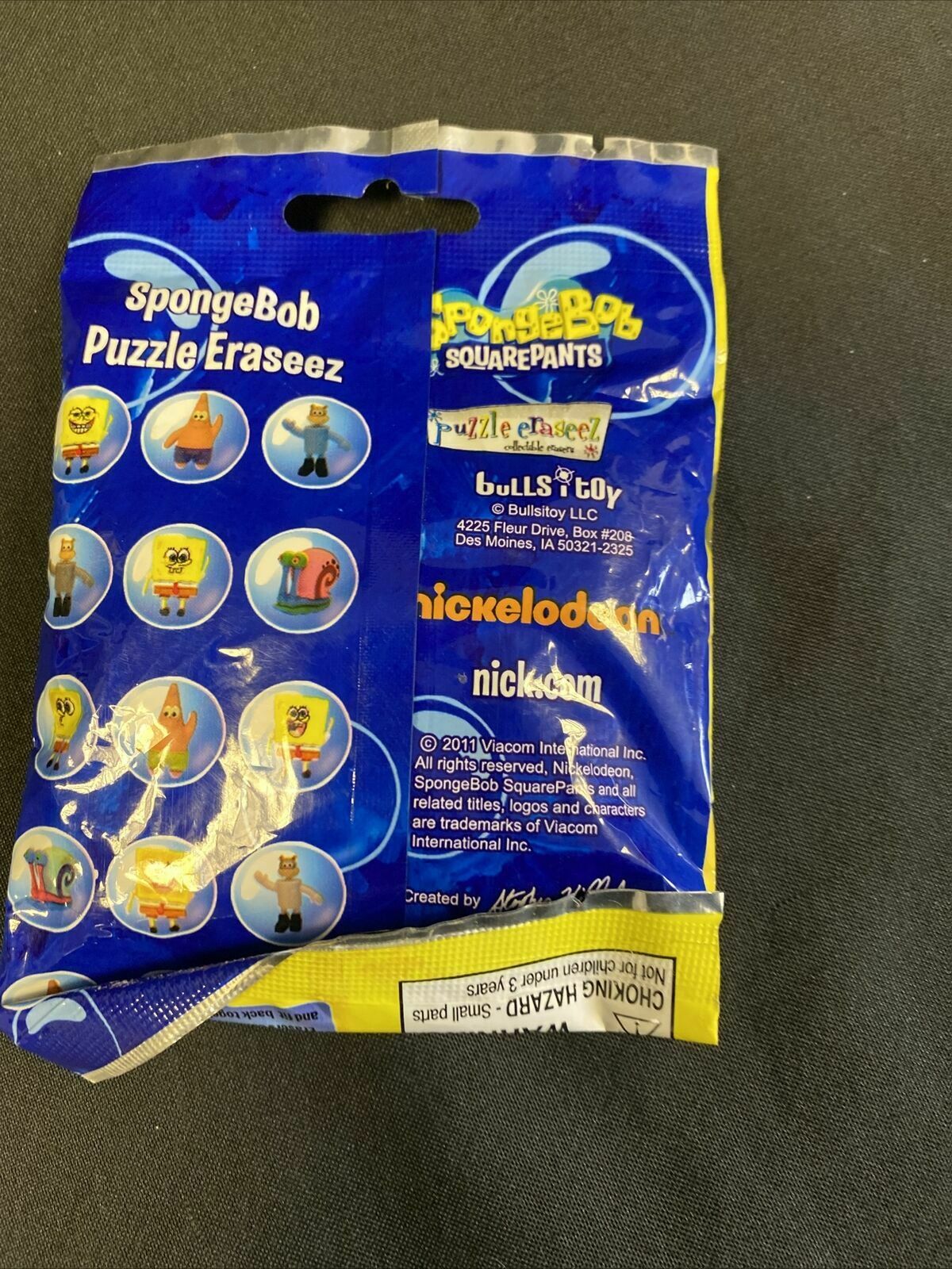 SpongeBob Squarepants Puzzle ErasersEraseez 2 per unopened pack - (7274)