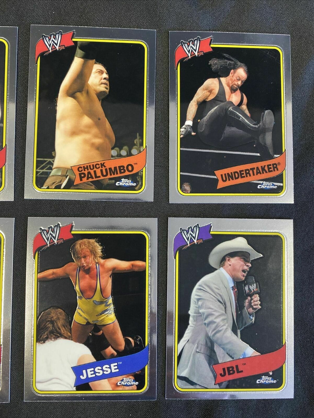 Topps WWE Chrome 2008 MINT Opened to Identify 8 x Chrome Cards - (7363)