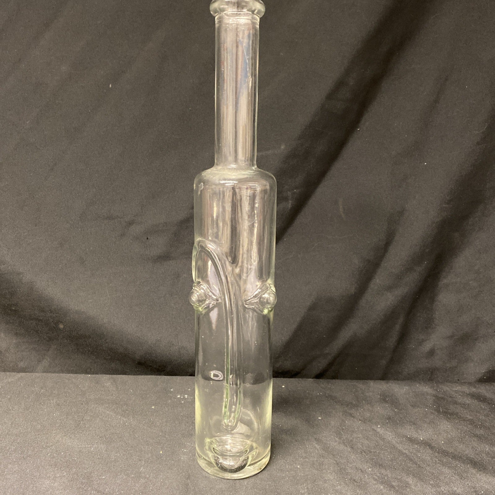 Italian Depose Klefla Glass Face Bottle tall 35cm rare - (1643)