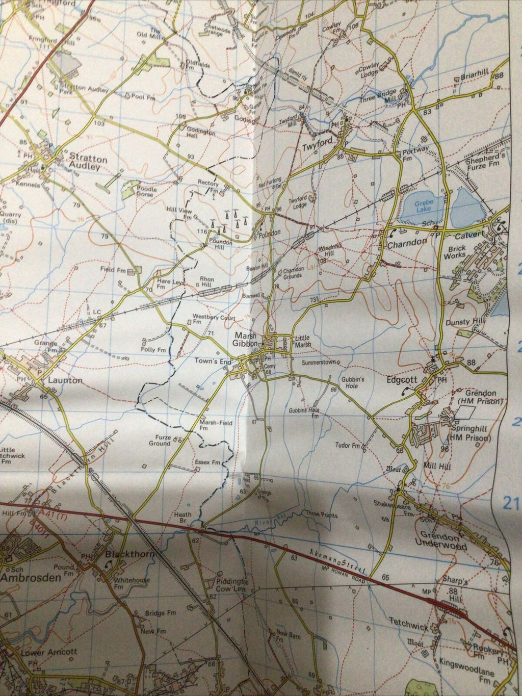 MAP - Ordnance Survey 1:50 2nd Series 1980 -Oxford #164 (8673)