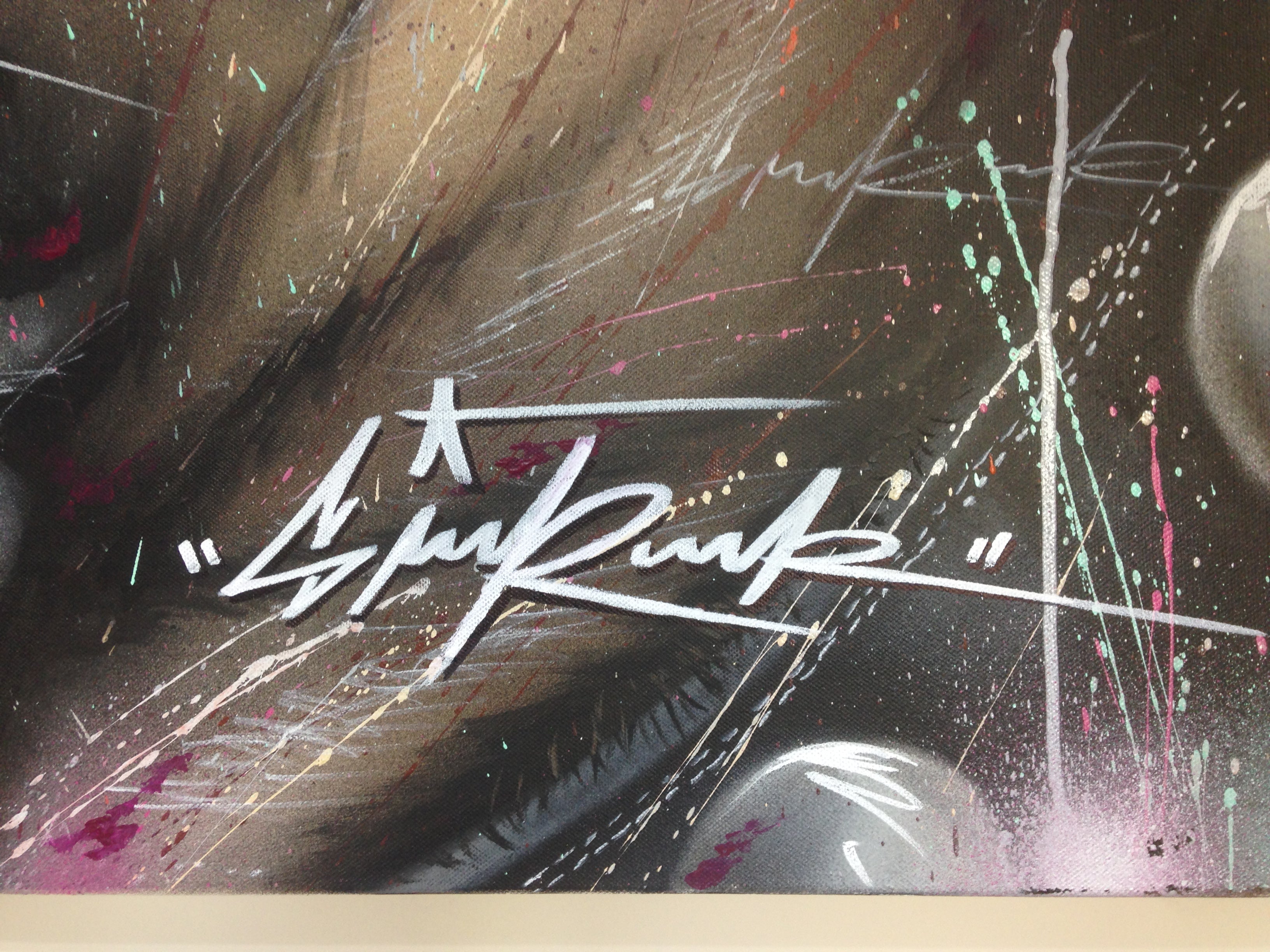 Urban Art - Large Original Paint on Canvas Painting Signed  Boxer Dog