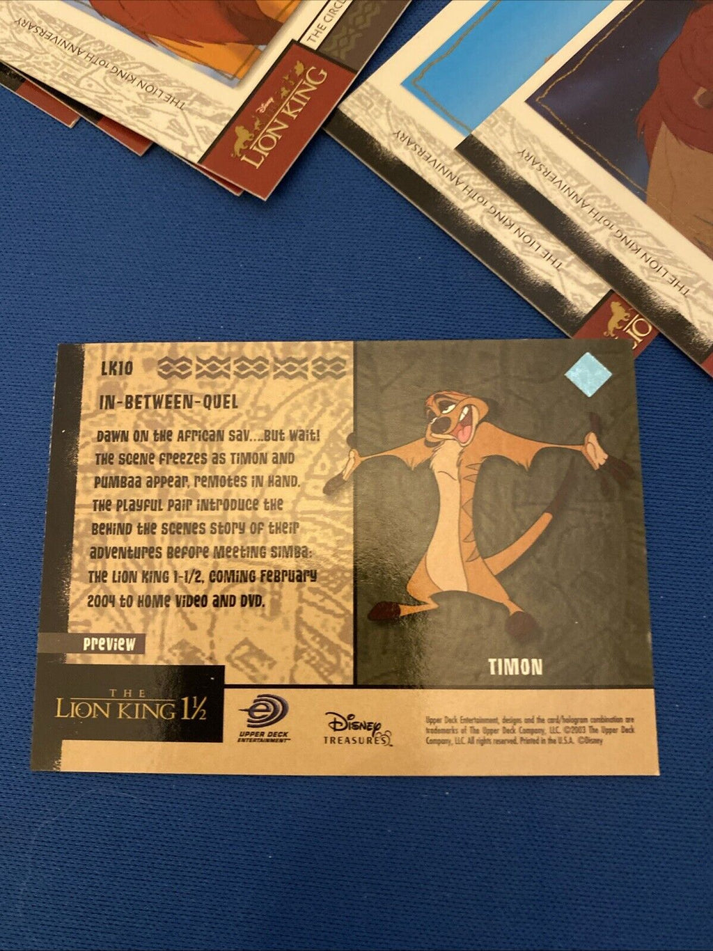 Upper Deck 2003 Disney Treasures Lion King x7 out of 10 Trading Cards (5766