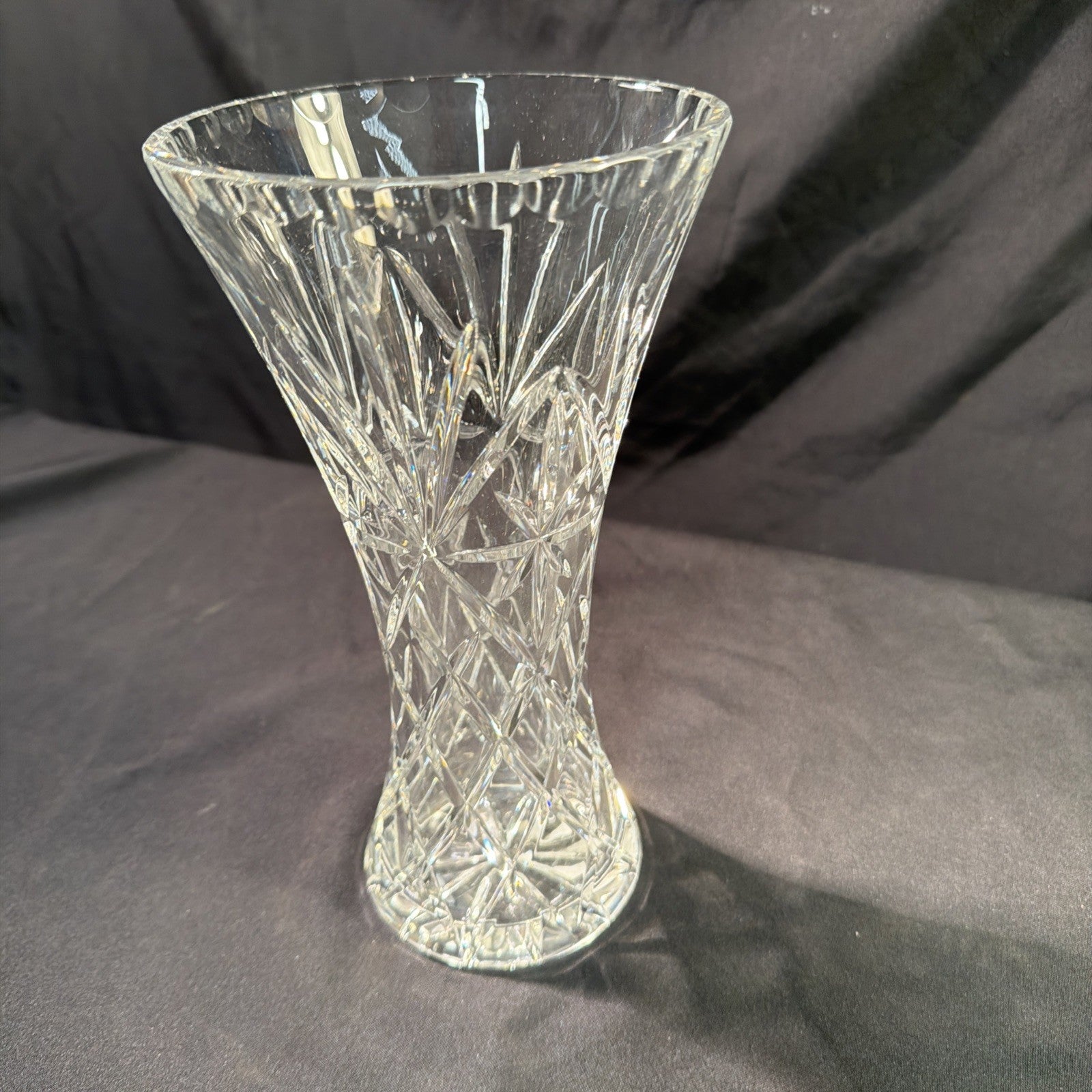 Royal Doulton Lead Crystal 10" Newbury Vase - Mint condition Rare Large Size - (2066)