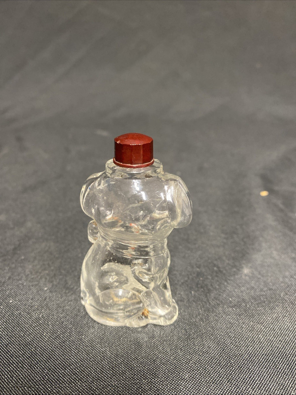 Manon Freres Puppy Perfume Bottle 1930's French bakelite Cap - (1812)