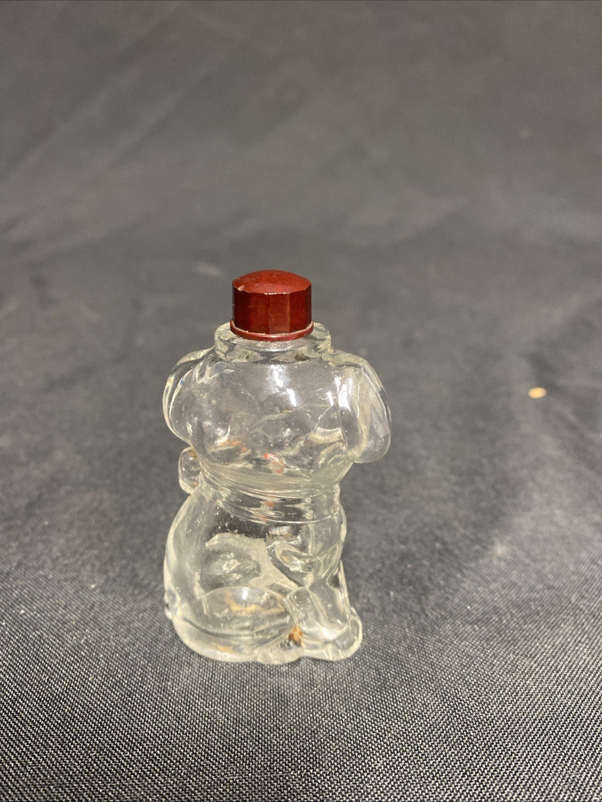 Manon Freres Puppy Perfume Bottle 1930's French bakelite Cap - (1812)