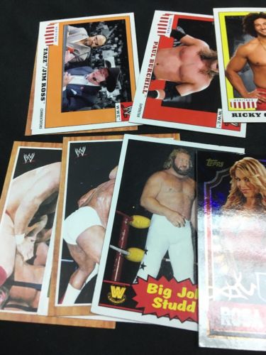 TOPPS 2011 Heritage cards x 12 Cards + Undertaker EE-1, Tazz, Ortiz, Studd (6343