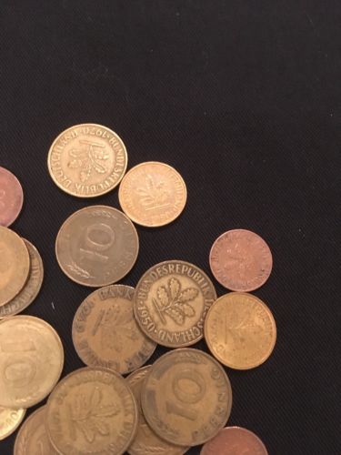 Germany 10 / 5 / 2 / 1 Pfennig coins x 37 - 1949 to 1980 - (2808)