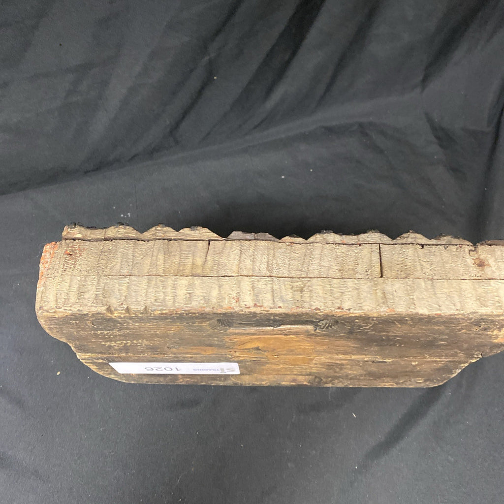 Antique Textile / Wallpaper Printing Block Large Carved Wood - (1026)