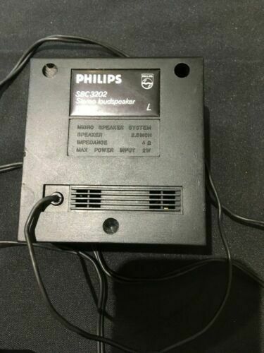 1980'S Philips Stereo Loudspeaker System Model SBC 3202 - WORKING - (6904)