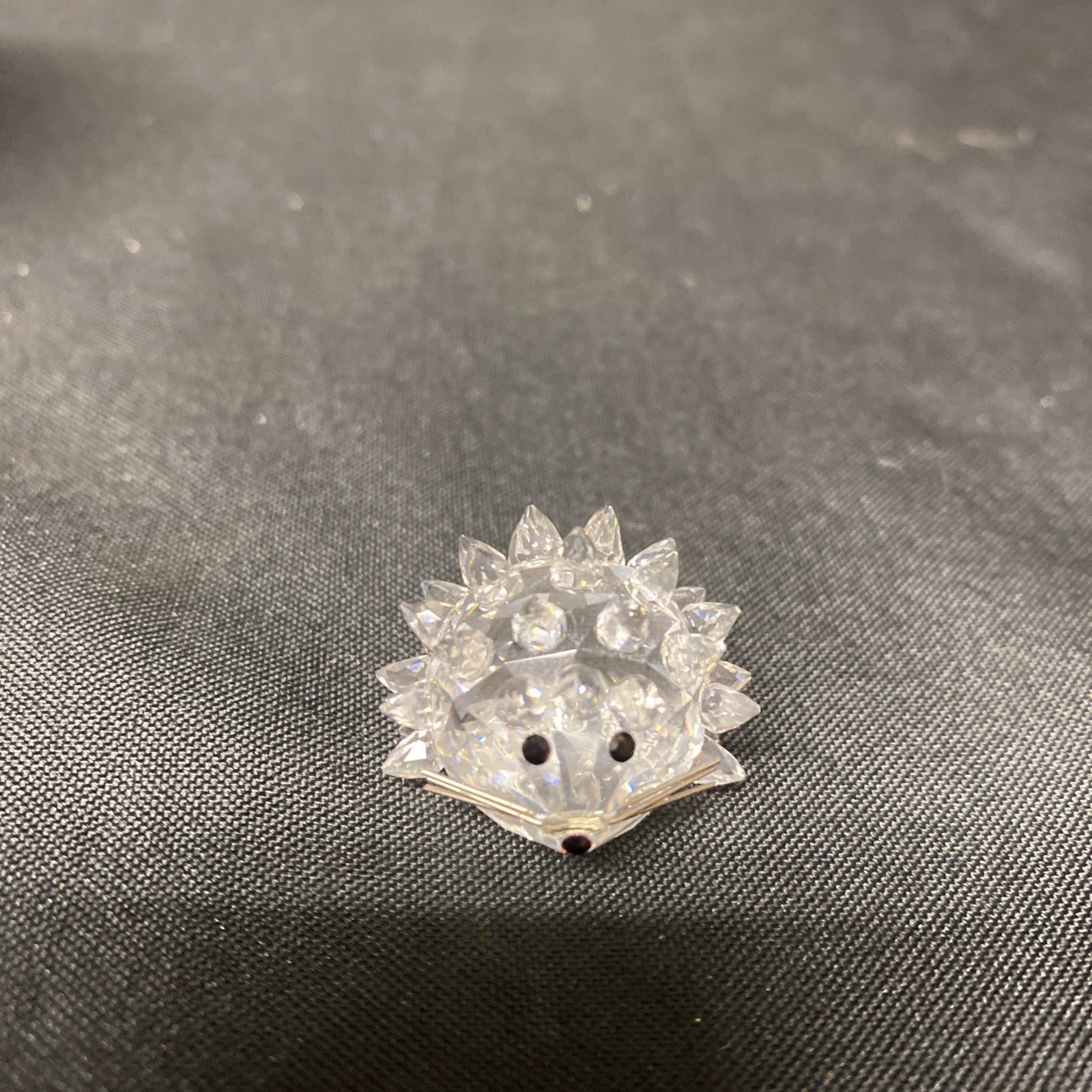 Swarovski Silver Crystal Hedgehog with Silver Whiskers 2cm Boxed -(1606)