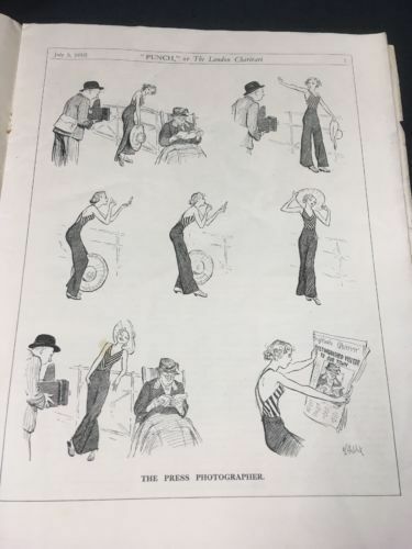 Punch London Charivari Magazine July 5th 1933 Ads Morris Shell KLG Castrol (2878