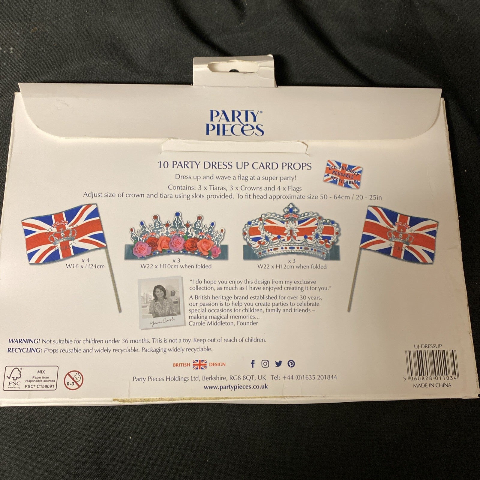 Carole Middleton Kate Party Pieces Table Decs for Coronation Royal Memorabilia - (1709)