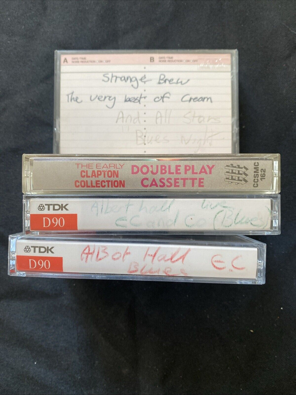 Eric Clapton Cassette Tapes x 4 Early and Live Clapton - (5904)