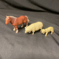 Bullyland Hand Painted Made in Germany Sheep Lamb Stallion Vintage - (1663)