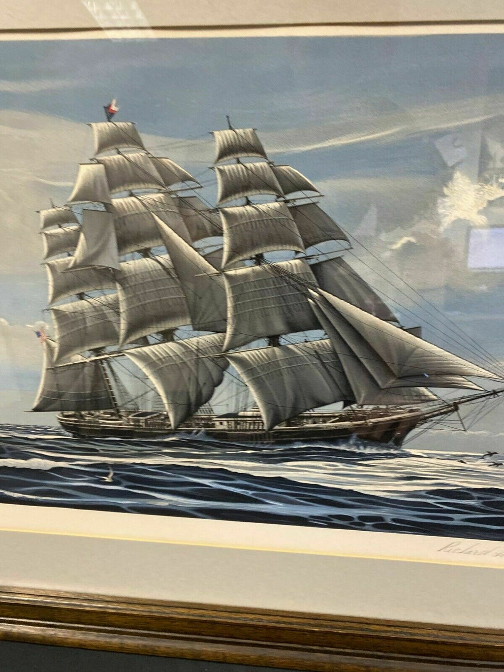 Richard Linton Australian Original Signed Framed Lithograph China Bound  (7367)