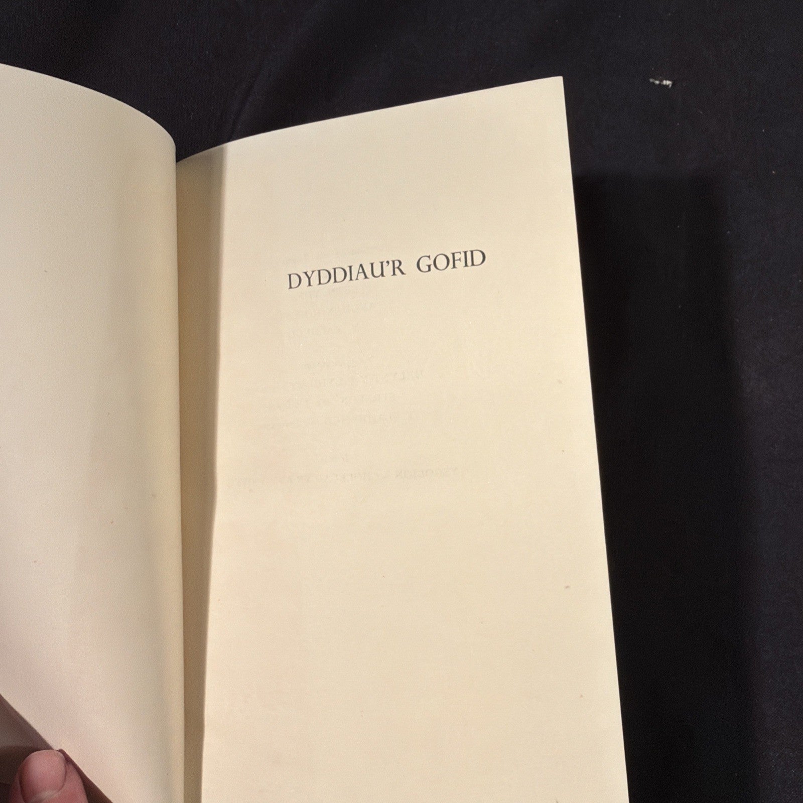 Dyddiau'r gofid, Geraint Dyfnallt Owen - Welsh Language book - (1875)