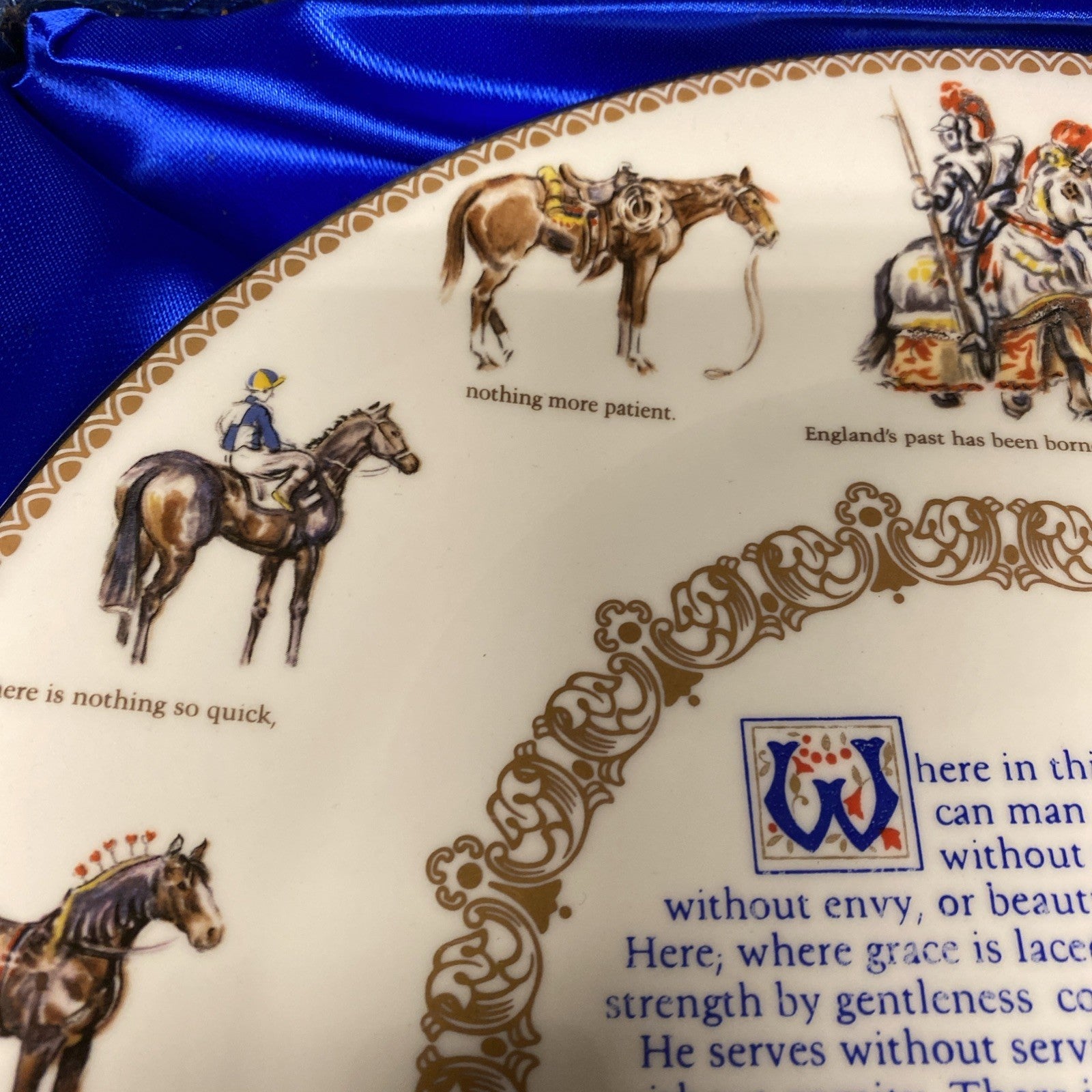 "The Horse" Fine Bone China Plate By Aynsley FR Gray Aldridge 27cms -(1604)