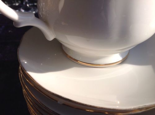 Mayfair Bone China - 22 Saucers , 1 Cup , 2 Milk Jugs 3 Plates Used  - (126)