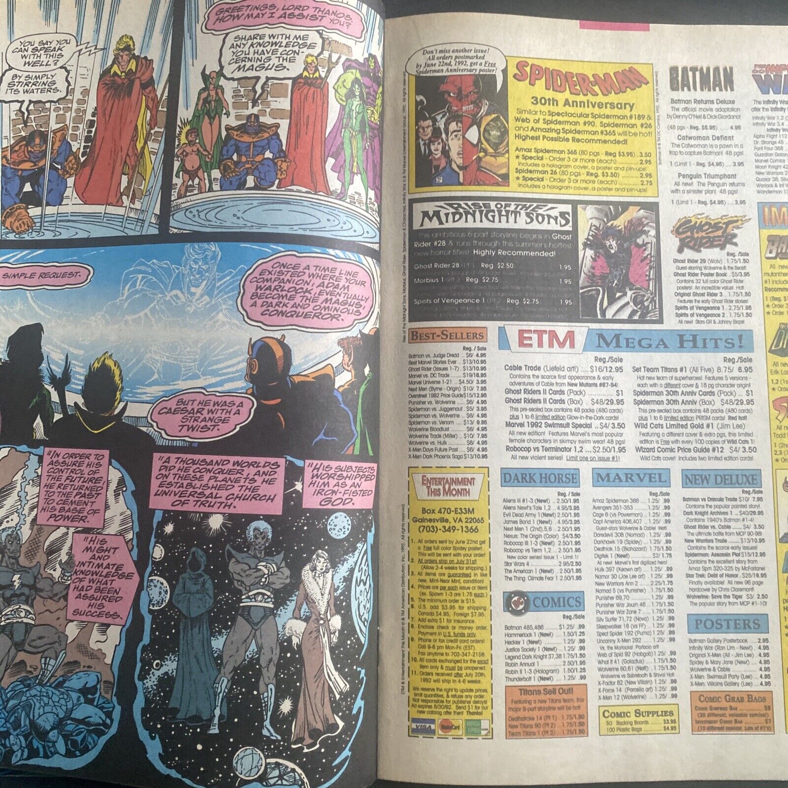 COMIC - MARVEL Comics - THE INFINITY WAR The Avengers July 1992 (8766)